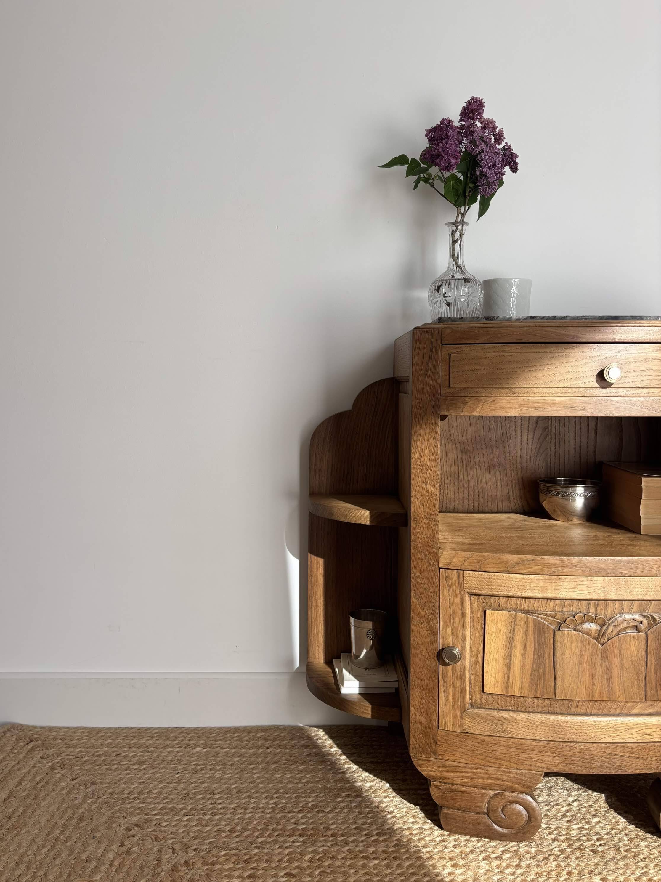 Restored Art Deco bedside table or accent furniture
