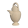 Large white faience jug with a satyr head spout, 19th century.