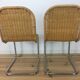 Vintage cantilever chairs in chrome and rattan