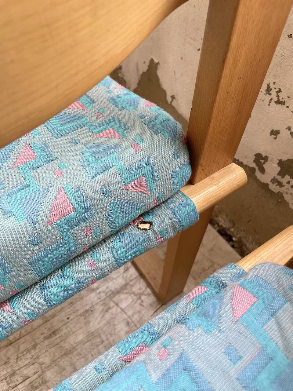 Set of 6 oak chairs with armrests Ate Van Apeldoorn