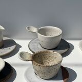 Modular Indonesian ceramic tableware service (6 elements + cups)