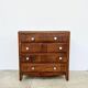 Small chest of drawers with 4 drawers — solid wood, Art Deco patterns, France 1950s