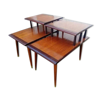 Pair of tables vintage piece of couch Scandinavian years 50-60