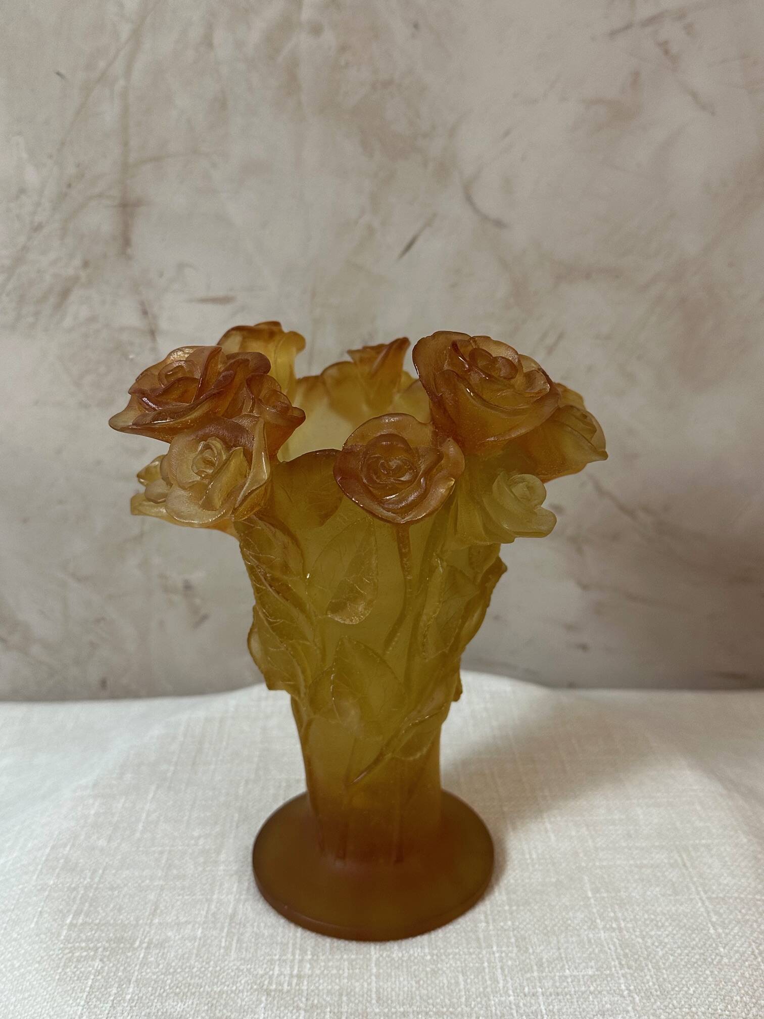 Daum glass paste vase