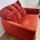 2/3 seater sofa Velvet red