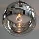 Set de 3 lampes à suspension globe en verre miroir, 1960s