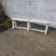 Old bench limed in white