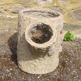 Cement tree trunk planter