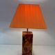 Pair of Plexiglass Lamps Imitating Tortoiseshell, French Work,