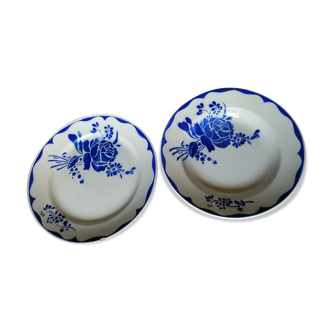 Assiettes anciennes KG demi porcelaine Lunéville Lille