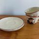 Vintage saucer cups in Breton earthenware