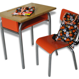 Table and Chair of schoolboy vintage