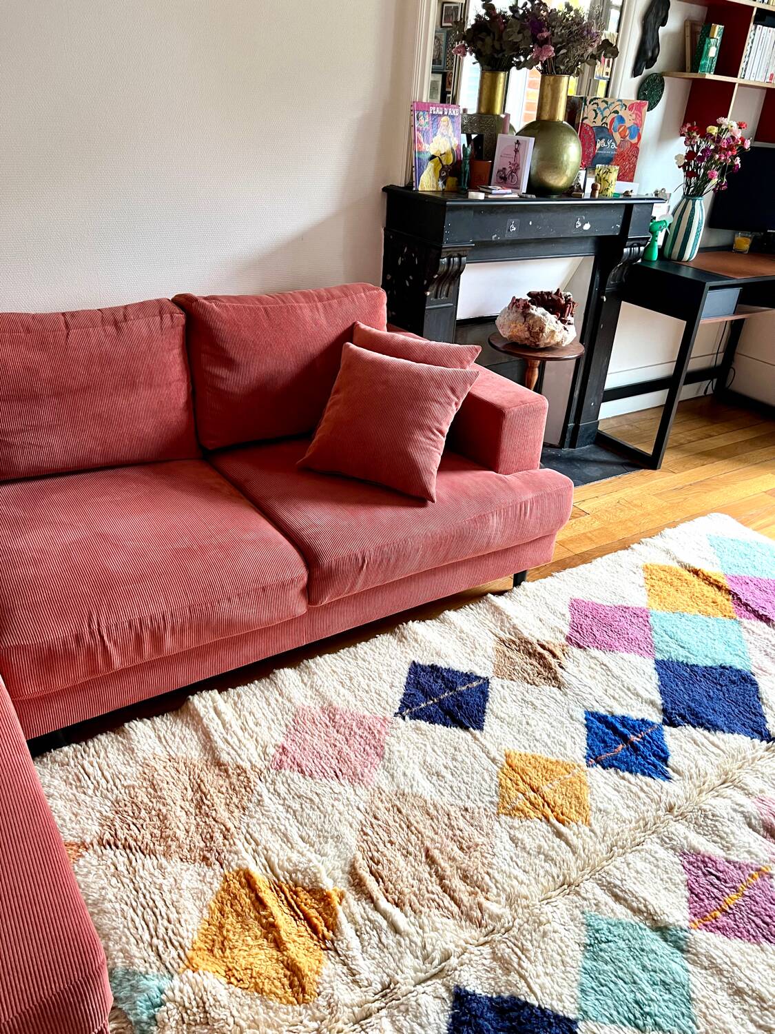 Berber handmade rug Beni Ouarain 100% wool