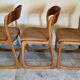 3 chairs Baumann Sled 1960 original fabric