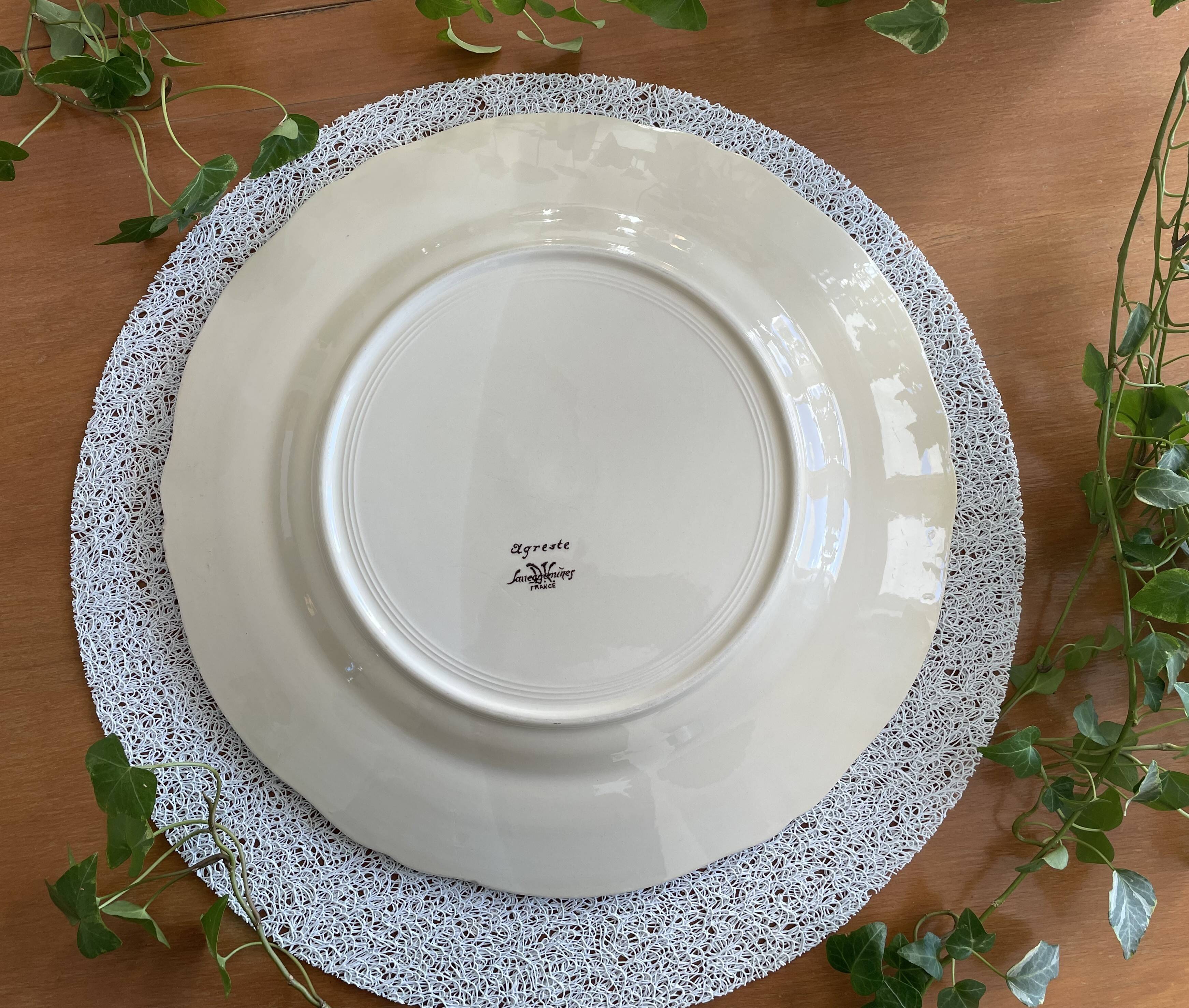 Antique serving dish in Sarreguemines earthenware.