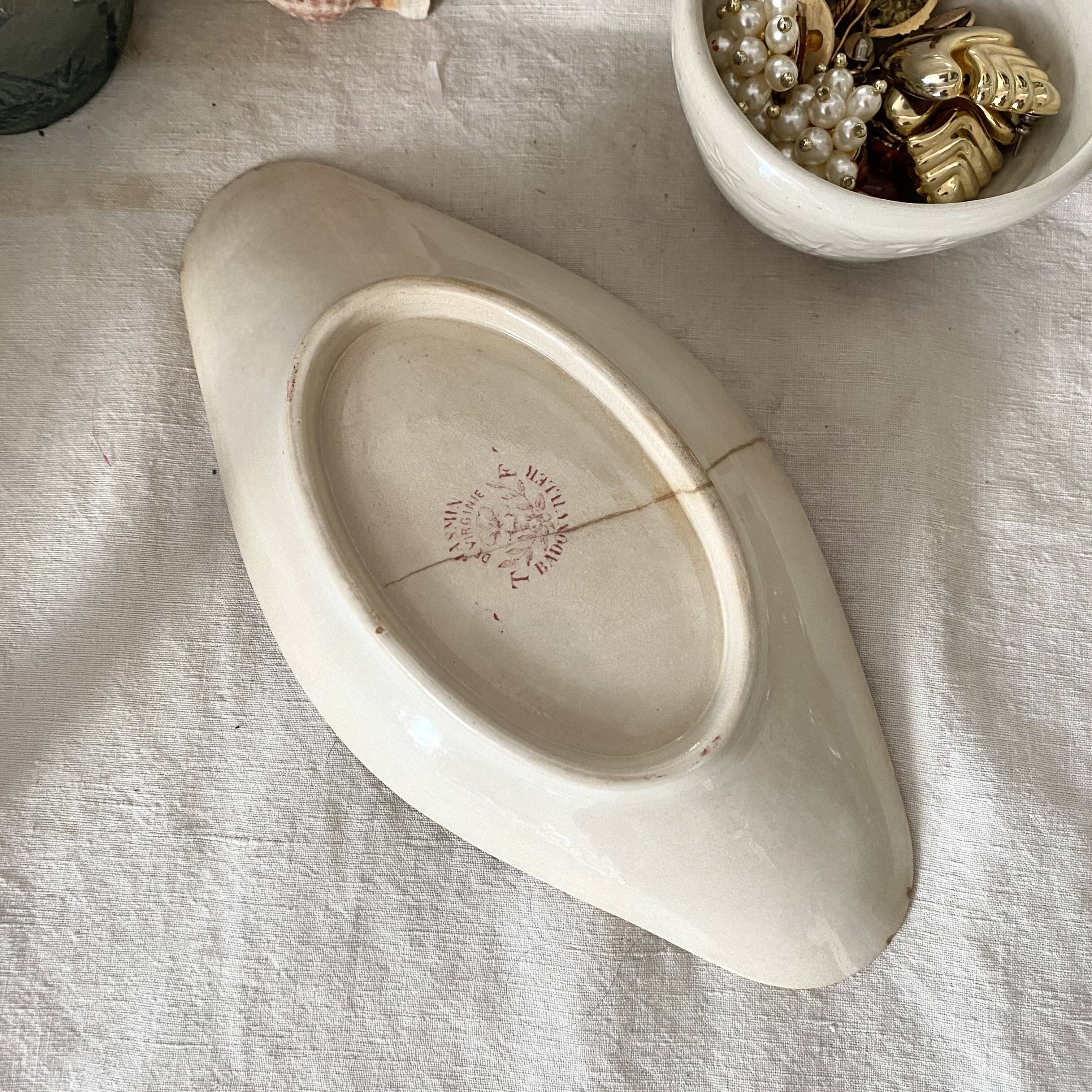 Badonviller ironstone dish with Virginia jasmine