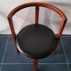 Niels Jorgen Haugesen String wood and leather chairs for Tranekaer, Denmark