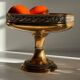 Silver Bronze Metal Fruit Bowl