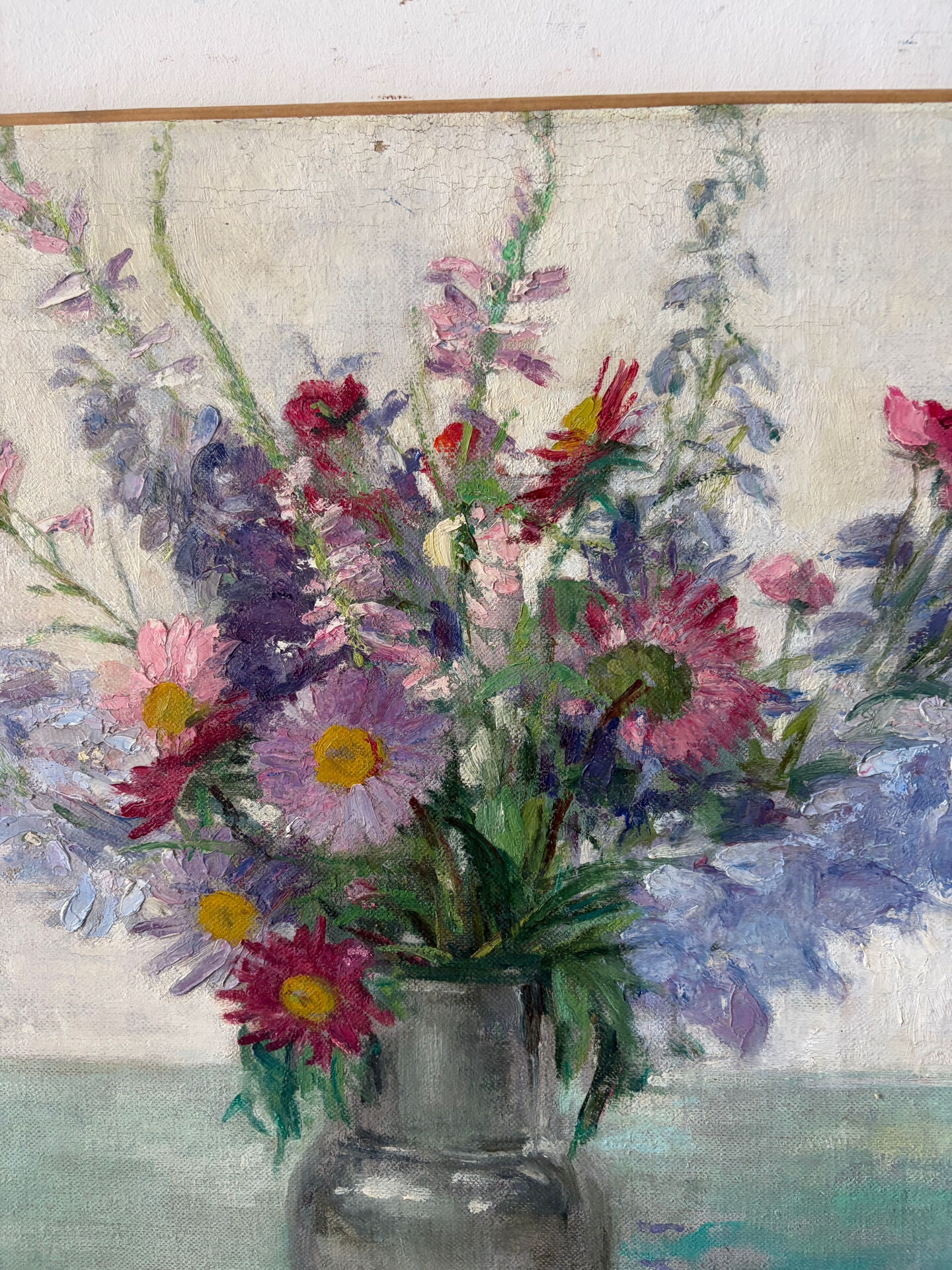 Bouquet de printemps, huile sur toile signée 1964