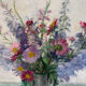 Bouquet de printemps, huile sur toile signée 1964