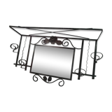 Locker room wall mirror 4 hooks