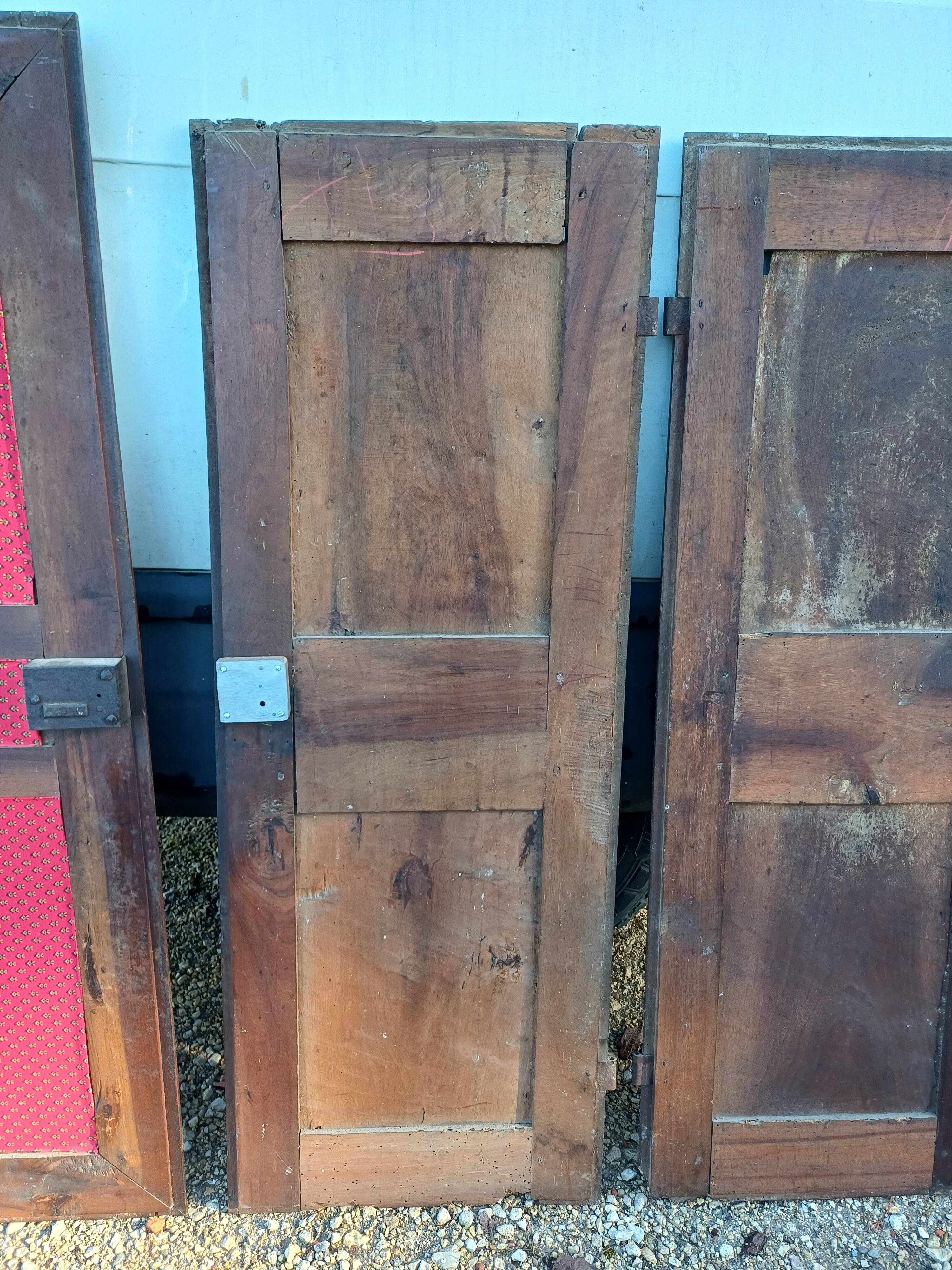 2 pairs of 19th century walnut doors