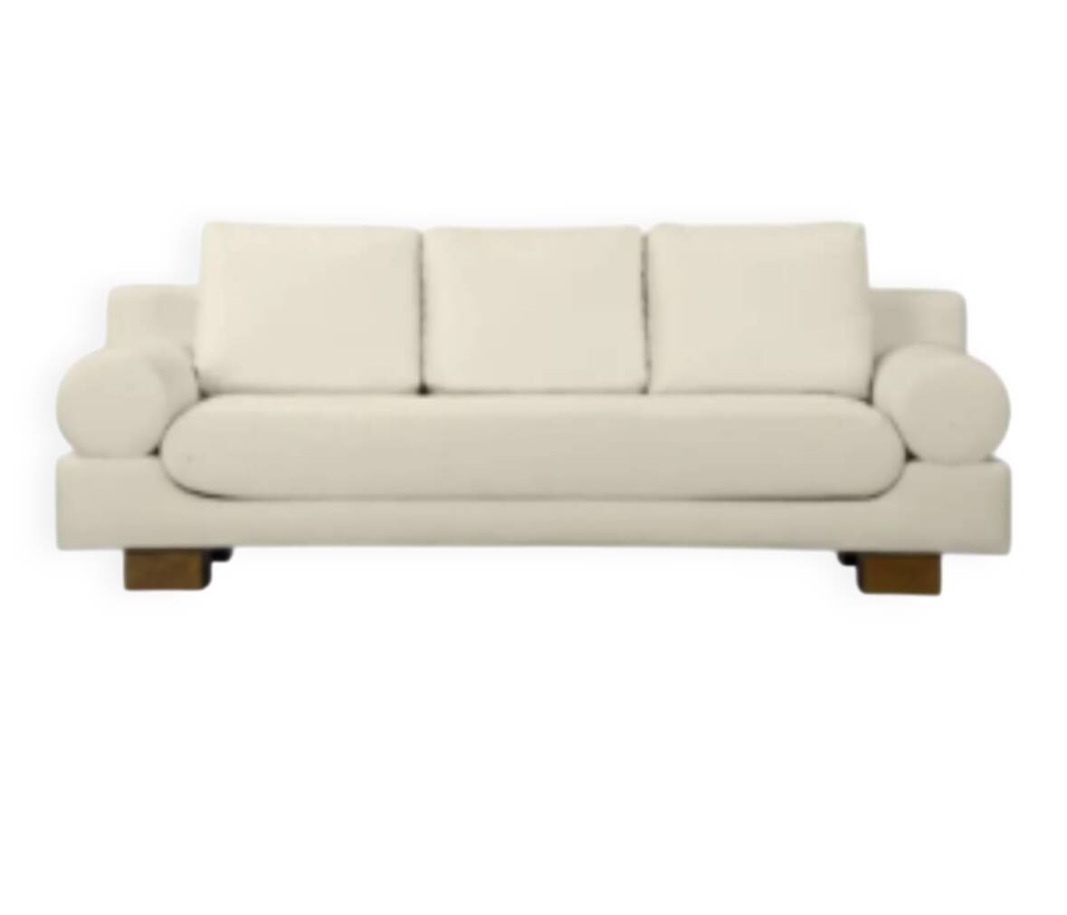 Canapé 3 places Omnight par NV Gallery en tissu bouclette blanche