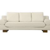 Canapé 3 places Omnight par NV Gallery en tissu bouclette blanche