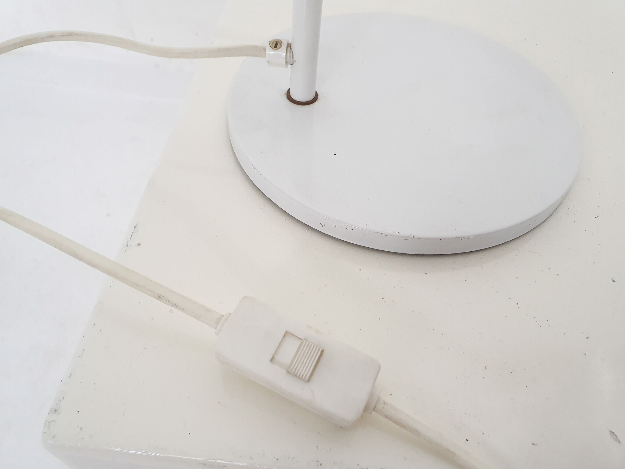 White metal Hala desk light, The Netherlands 1970