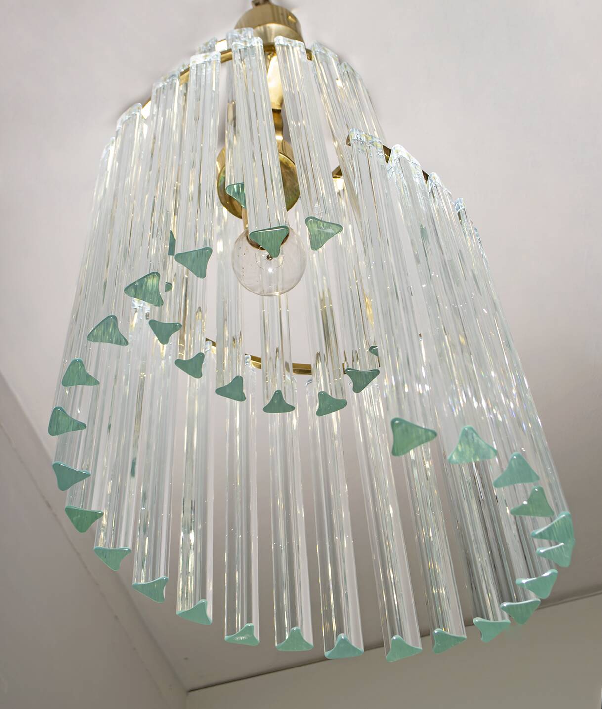 Pia Guidetti Crippa Mid-Century Modern Italian Murano Chandelier for Lumi