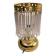 Vintage brass table lamp – with crystal drops and Art Deco style