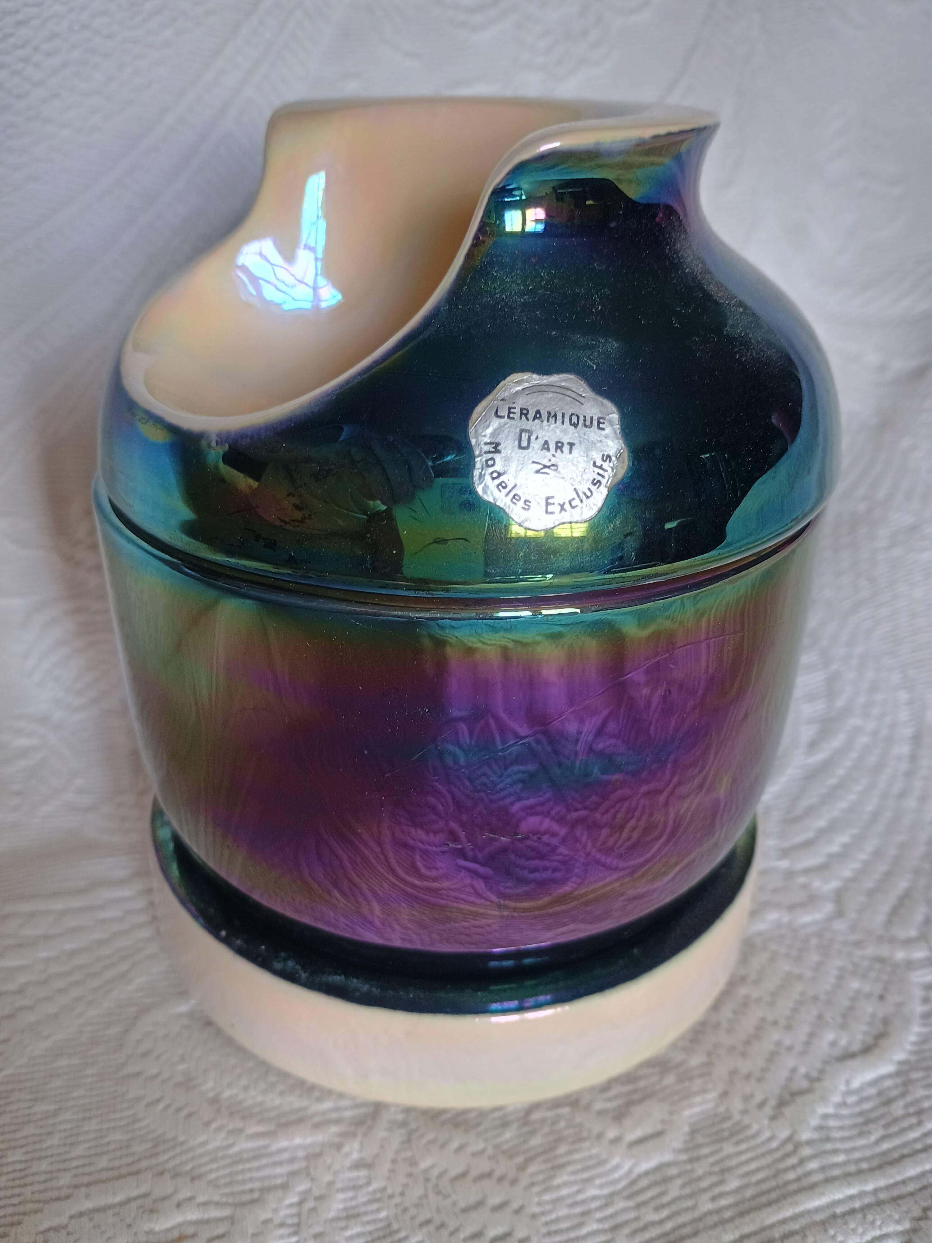 Tobacco Pot - Pipe - Denicotea PG France - Art Ceramic - Blue Earthenware