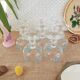 Ensemble de 8 verres à vin ballon Myosotis Veronica vintage
