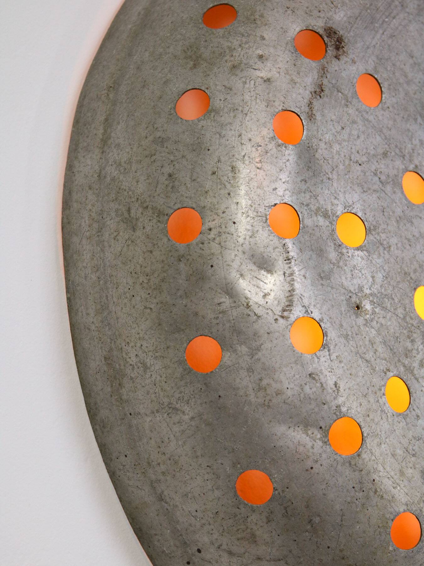 Mid-century Italian Perforated Metal Wall Lamp