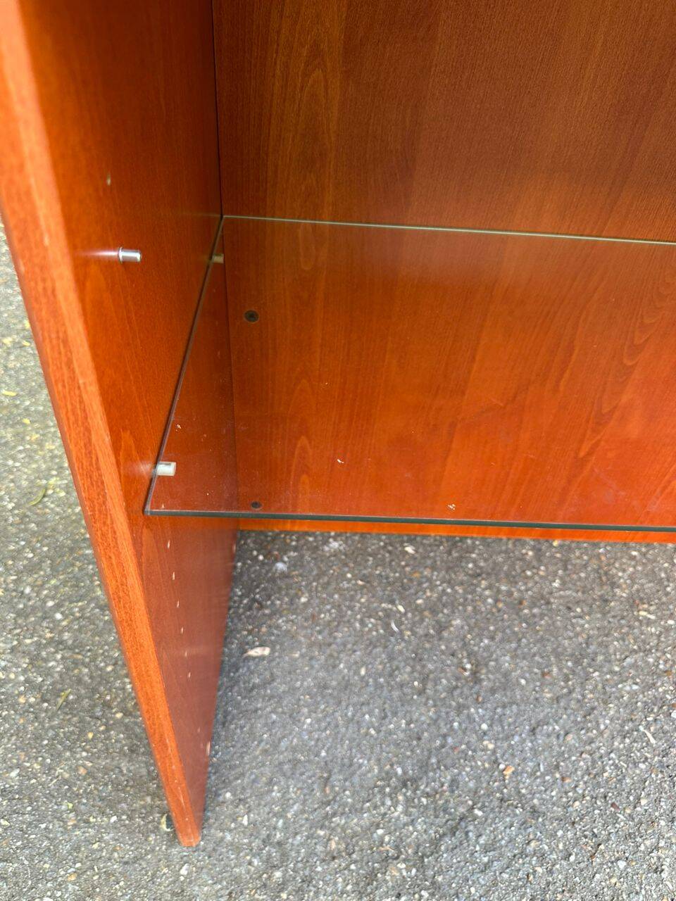 Vintage Scandinavian wooden sideboard shelf from the 1960s.