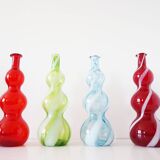 Italian carafe, blown glass, red Empoli.