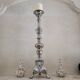 Large silver-plated metal candlestick