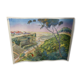 School poster editions nightingale N° 41 and 42 mountain and Mediterranean vegetation