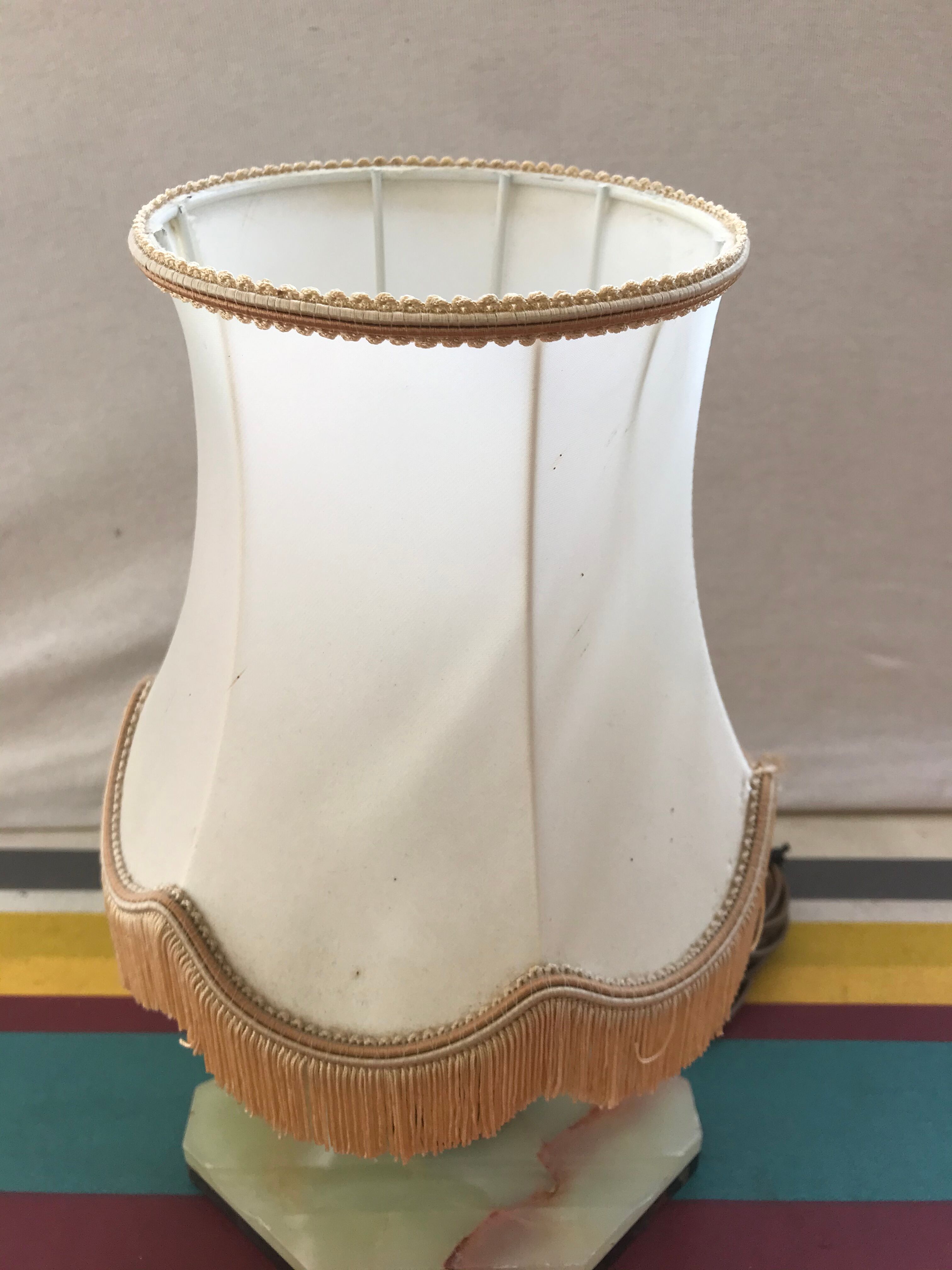 Ancient marble and alabaster column lamp