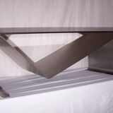 Stainless steel coffee table years 70