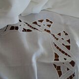 Openwork tablecloth 260 x 155 embroidery flowers old