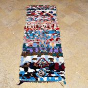 Vintage Moroccan Berber Boucherouite rug 238 x 85 cm