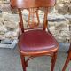 2 Chaises bistrot style Baumann simili cuir vintage 80s café Paris Montmartre