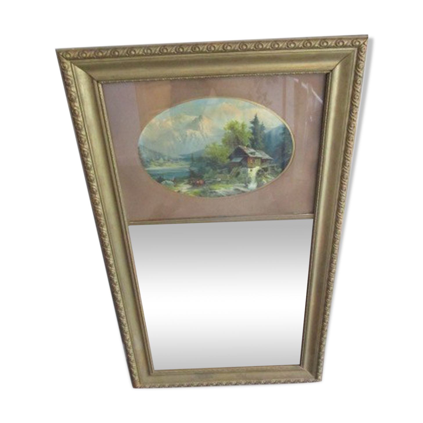 Antique trumeau mirror