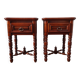 Pair of French solid wood bedside tables