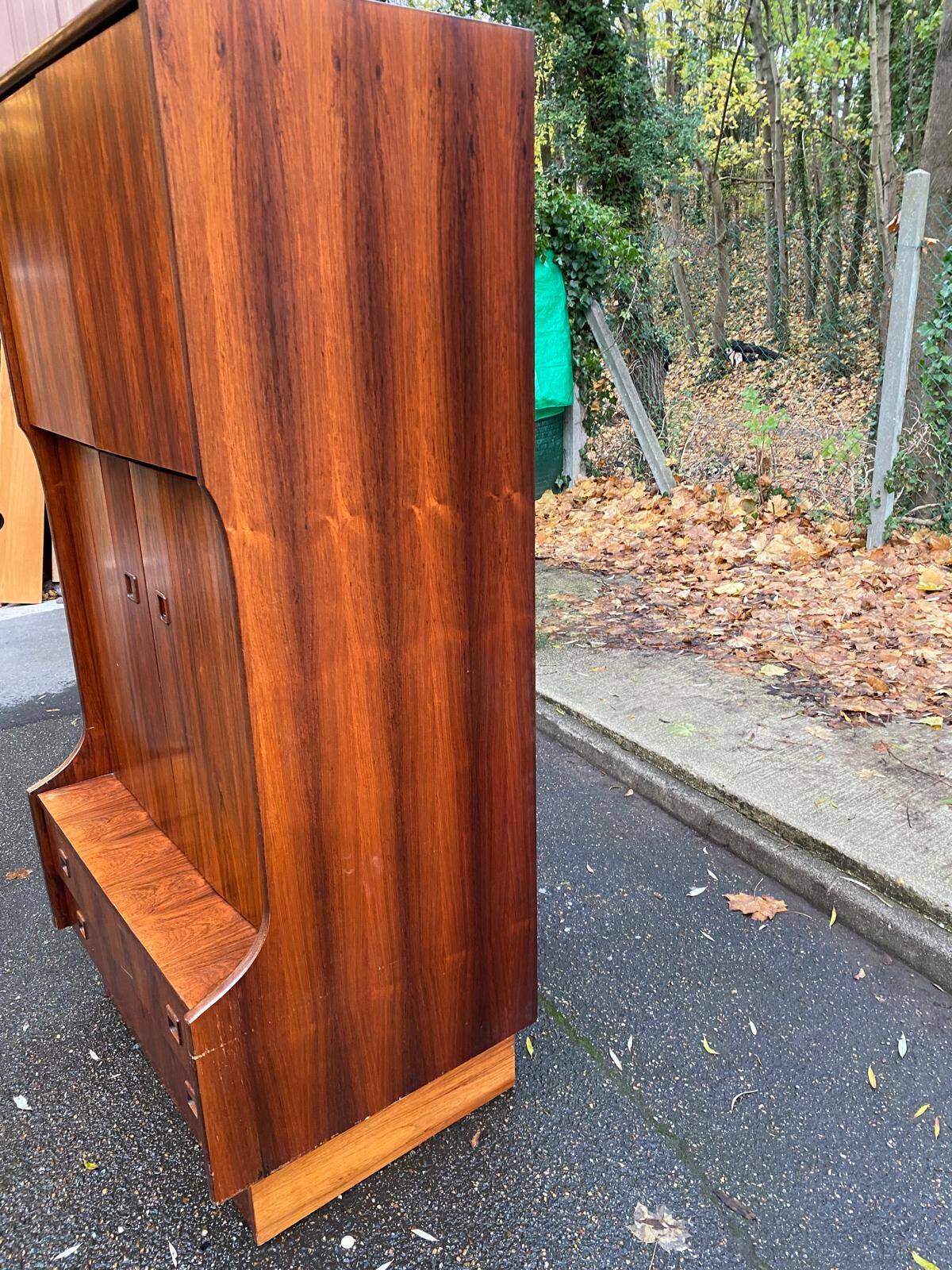 Scandinavian teak wardrobe, circa 1950, 91x65x183cm