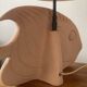 Vintage fish lamp in terracotta signed from the 1970s.