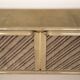 Sideboard in parchment and Missoni fabric by Angelo Mazzola for Salpol, 1980