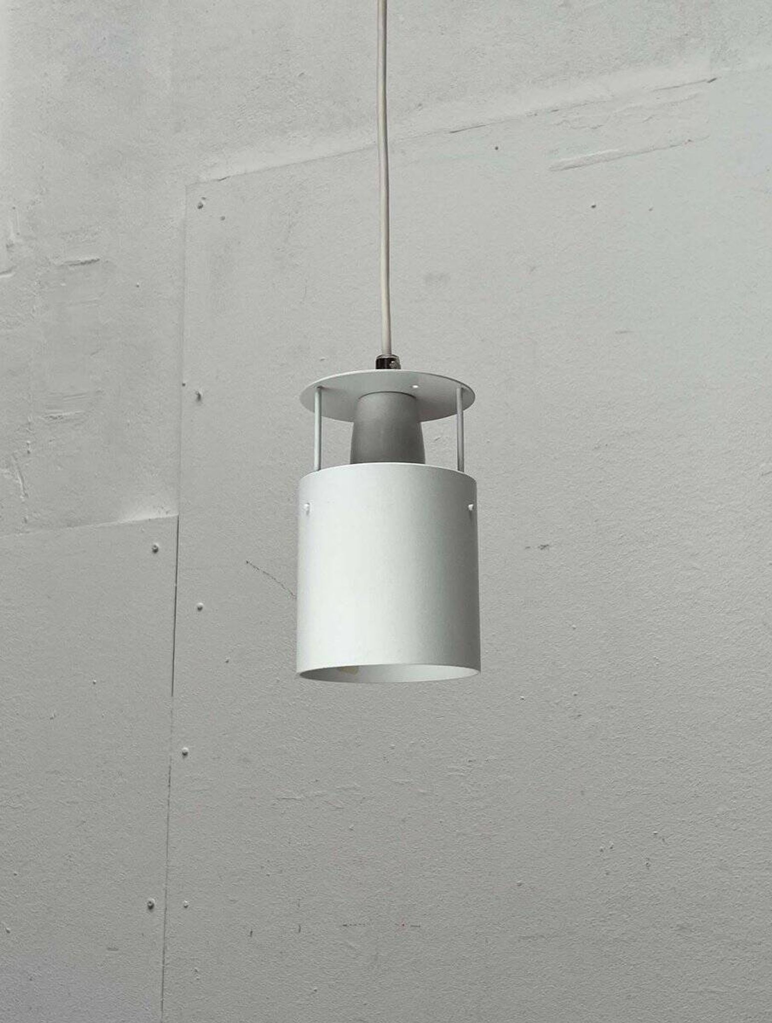 Fyrtønden pendant lamp, minimalist Danish modern mid-century by Asger Bay Christiansen for Lys, 1960s.
