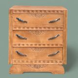 Commode art déco 1930 en bois brut